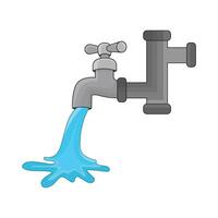 illustrazione di rubinetto acqua vettore