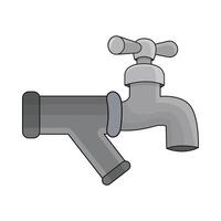 illustrazione di rubinetto acqua vettore