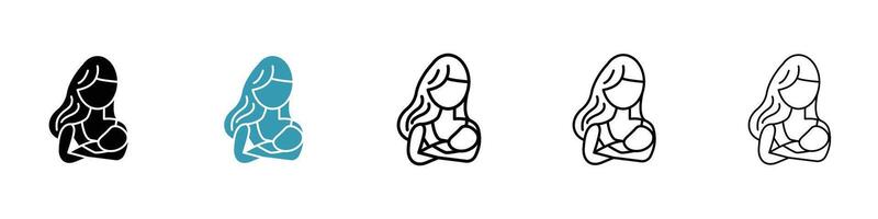 l'allattamento al seno vettore icona