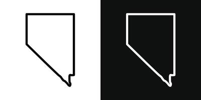Nevada carta geografica icona vettore