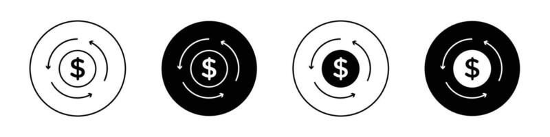 circolazione di i soldi icona vettore