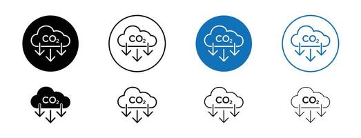 icona emissioni di co2 vettore