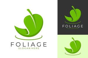 fogliame natura foglia foresta logo design vettore