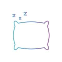 disegno vettoriale icona stile gradiente cuscino per dormire