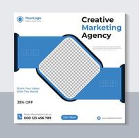 moderno creativo marketing agenzia bandiera disegno, attività commerciale sociale media inviare modello, gratuito vettore