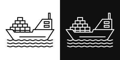 icona della nave da carico vettore
