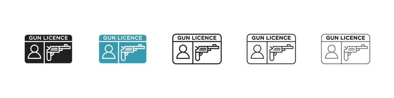 pistola licenza icona vettore