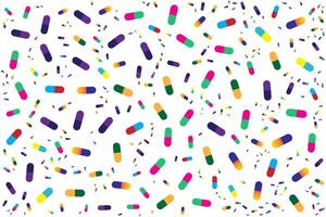 vettore capsula droga pillole icona impostato medicamento e farmaceutico design elementi.