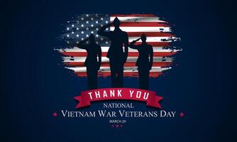 Vietnam guerra veterani giorno sfondo vettore illustrazione