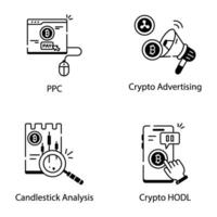 crypto tecnologia linea vettore