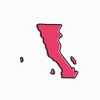 baja California stato carta geografica di unito messicano stati vettore