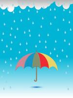 ombrello e pioggia vettore