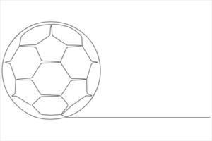 calcio vettore continuo uno linea arte disegno illustrazione minimalista design