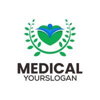 medico icona logo design vettore