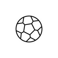 calcio palla linea icona isolato su bianca sfondo vettore