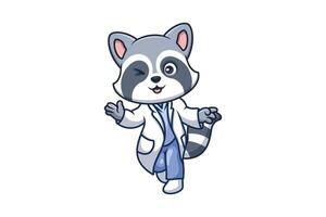 animale carino cartone animato zoo medicina medico personaggio illustrazione animale domestico infermiera ospedale vettore