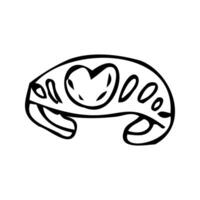 mano disegnato braccialetto con cuore - scarabocchio vettore illustrazione. vettore illustrazione può Usato per carta icona