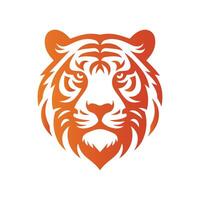 illustrazione vettoriale di design del logo della tigre ruggente