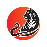 illustrazione vettoriale di design del logo della tigre ruggente