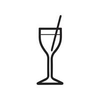 cocktail icona. bevanda concetto simbolo design vettore