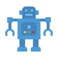 giocattolo robot vettore piatto icona