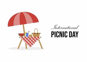 internazionale picnic giorno vettore