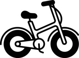 bicicletta glifo e linea vettore illustrazione