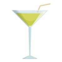 lime frutta icona cartone animato vettore. alcool bicchiere bar vettore