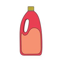 bambini disegno cartone animato vettore illustrazione detergente bottiglia icona isolato su bianca sfondo