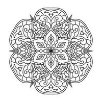 schema mandala per colorazione libro. decorativo il giro ornamento vettore