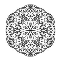 schema mandala per colorazione libro. decorativo il giro ornamento vettore