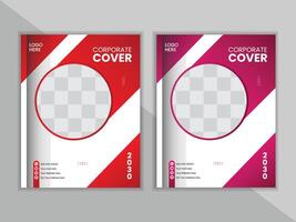 aziendale e creativo annuale copertina design modello. vettore