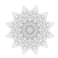 semplice ornamento arte mandala colorazione libro vettore