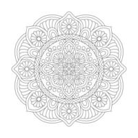 brillante floreale mandala sfocato per colorazione libro pagina vettore