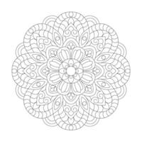 decorativo mandala con semplice floreale modelli per colorazione libro pagina vettore
