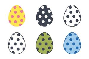 Pasqua giorno Festival. Pasqua uova icone su bianca sfondo. vettore illustrazione
