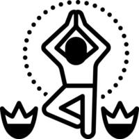 vettore solido nero icona per spiritualità
