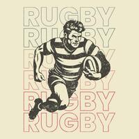 Rugby maglietta design vettore