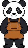 carino panda cartone animato design vettore