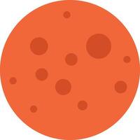 Marte pianeta icona. rosso pianeta solare sistema cartello. cartone animato di Marte simbolo. piatto stile. vettore