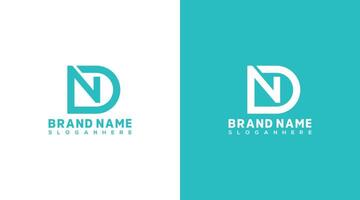 nd lettera logo disegno, nd icona marca identità design monogramma logo dn vettore