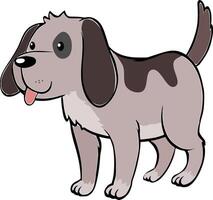 carino beagle cane cartone animato illustrazione vettore