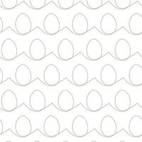 Pasqua uovo senza soluzione di continuità modello semplice linea, monocromo, minimalista, vettore illustrazione