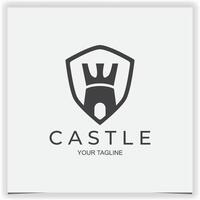 vettore scudo castello Torre logo modello design