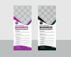 business roll up banner design vettore