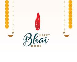 bhai dooj evento saluto carta per fratello sorella amore e cura vettore