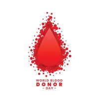 internazionale sangue donatore giorno concetto manifesto design vettore