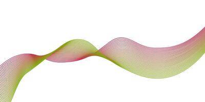 astratto liscio ondulato colorato Linee. dinamico onda. vettore