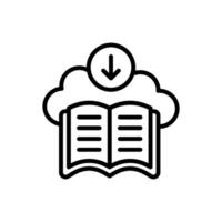 nube libro icona nel vettore. logotipo vettore