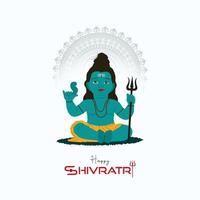 maha shivratri manifesto, vettore. illustrazione. di signore. shiva, per contento indù, religione, Festival, creativo, sfondo, indiano Dio vettore